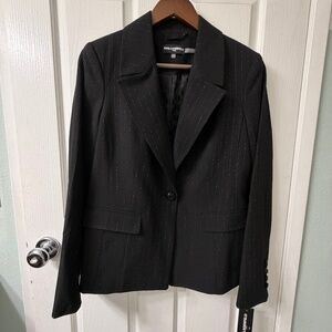 Karl Lagerfeld Women's One Button Suit Blazer - Long Sleeve